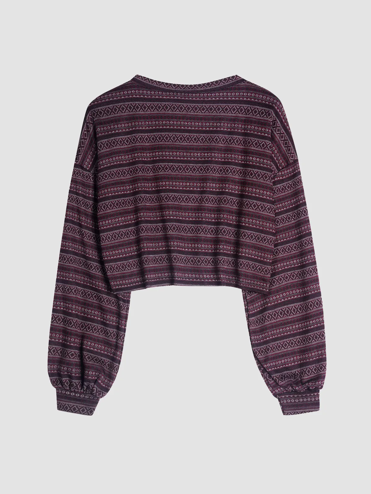 Tribal Pattern Knit Sweater