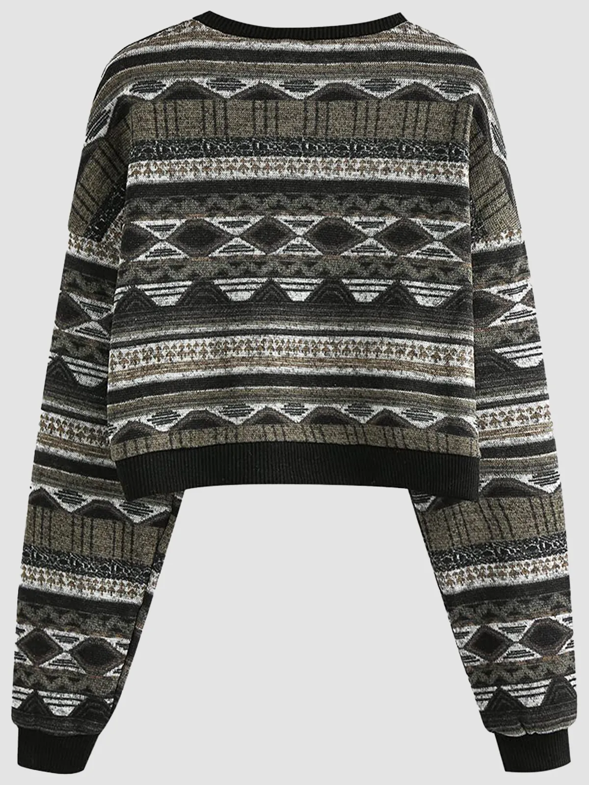 Tribal Pattern Knit Sweater