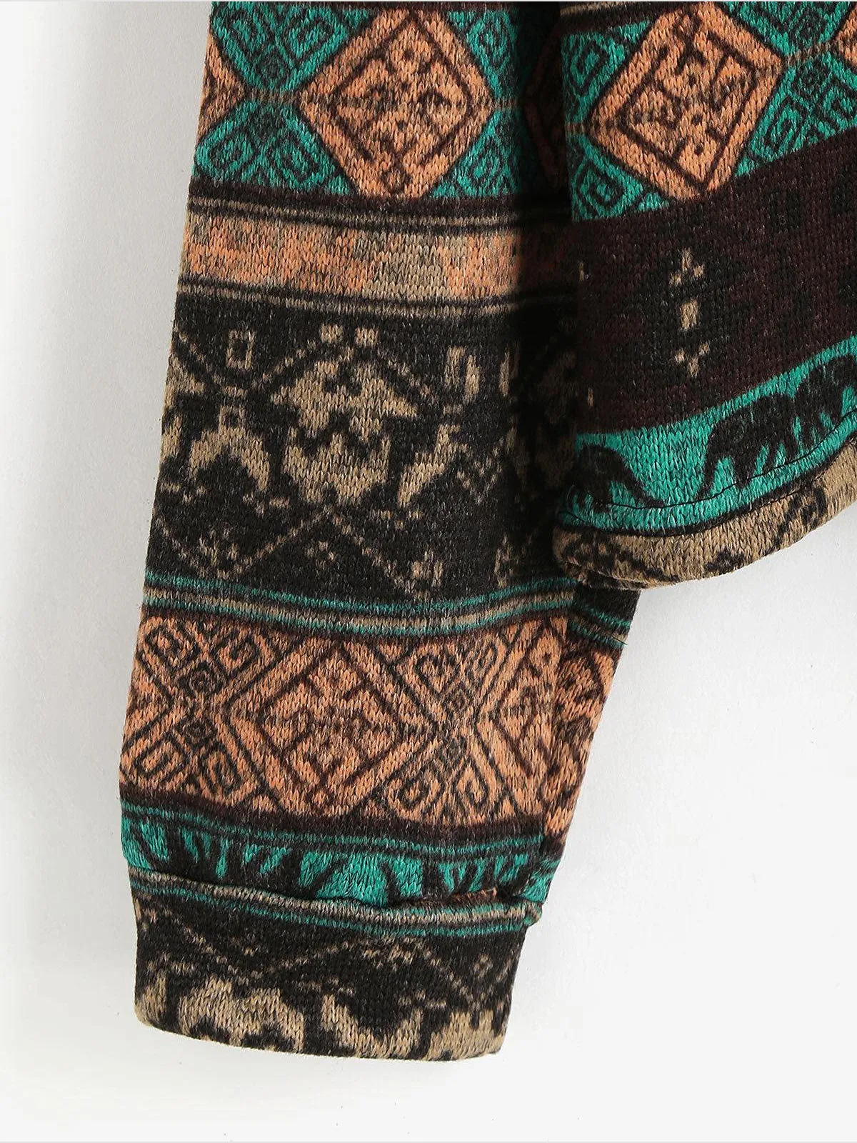 Tribal Pattern Knit Sweater