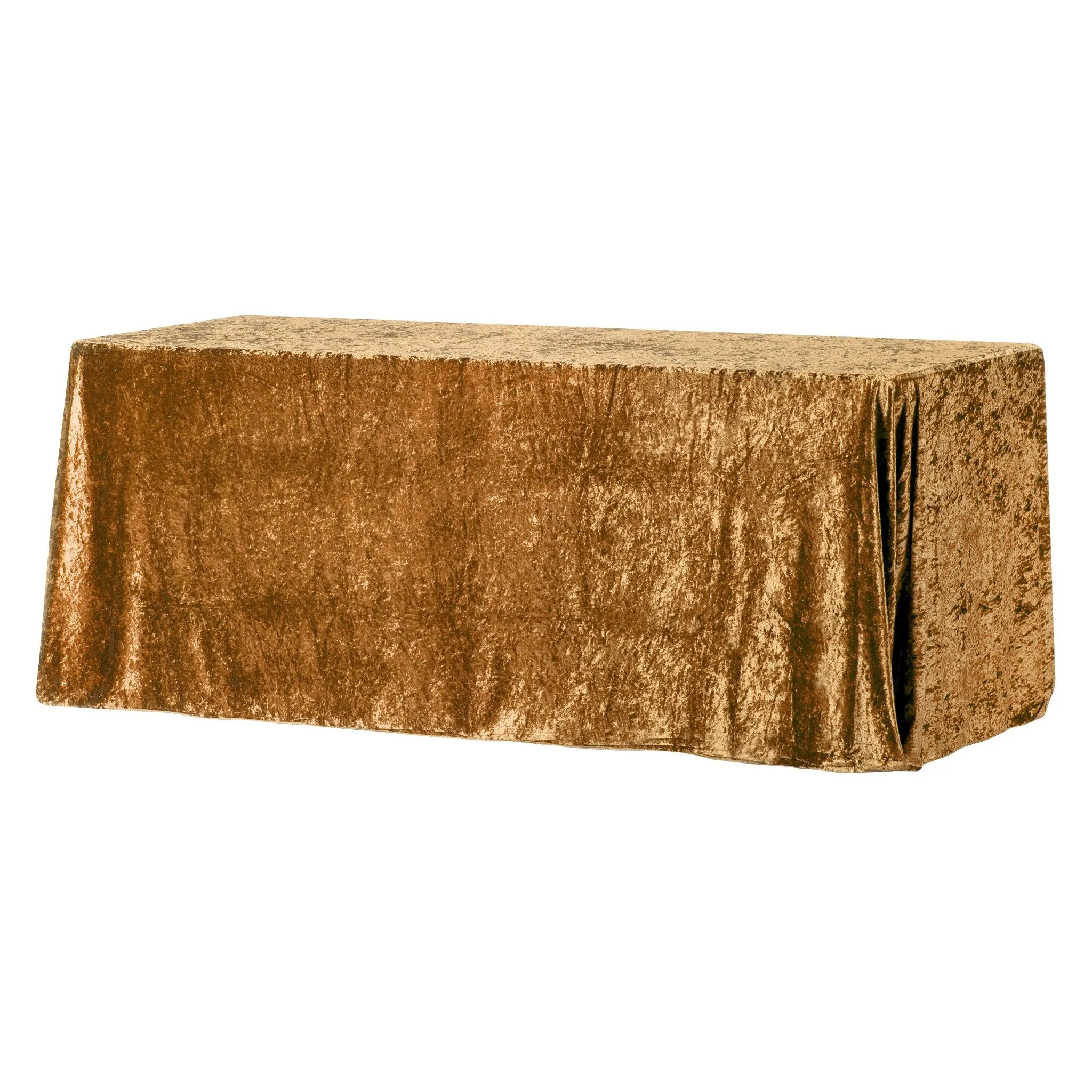 Velvet 90"x156" Rectangular Tablecloth - Mustard Gold