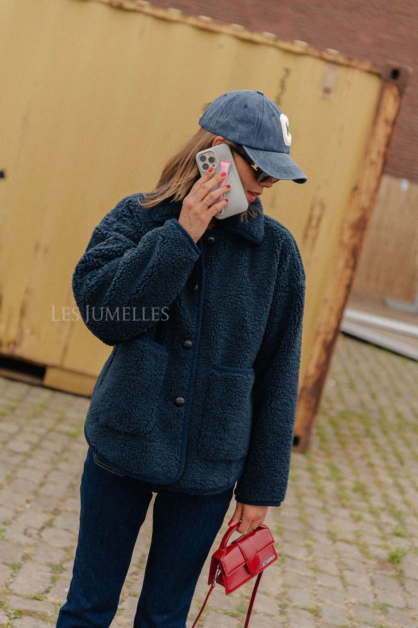 VIMelusa teddy jacket navy