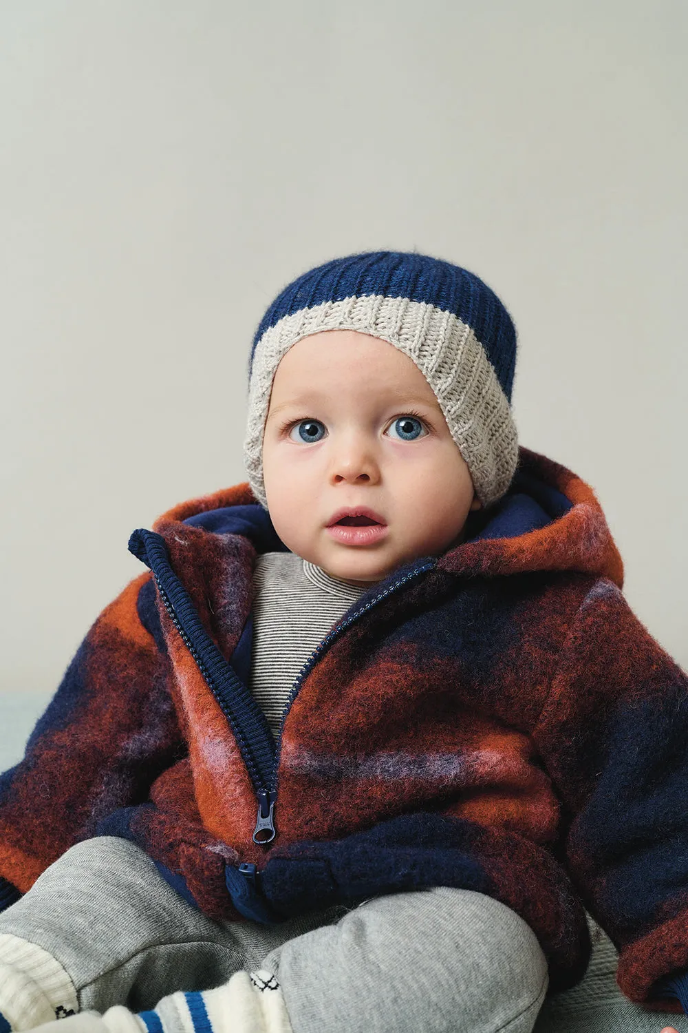 Warm plaid baby coat