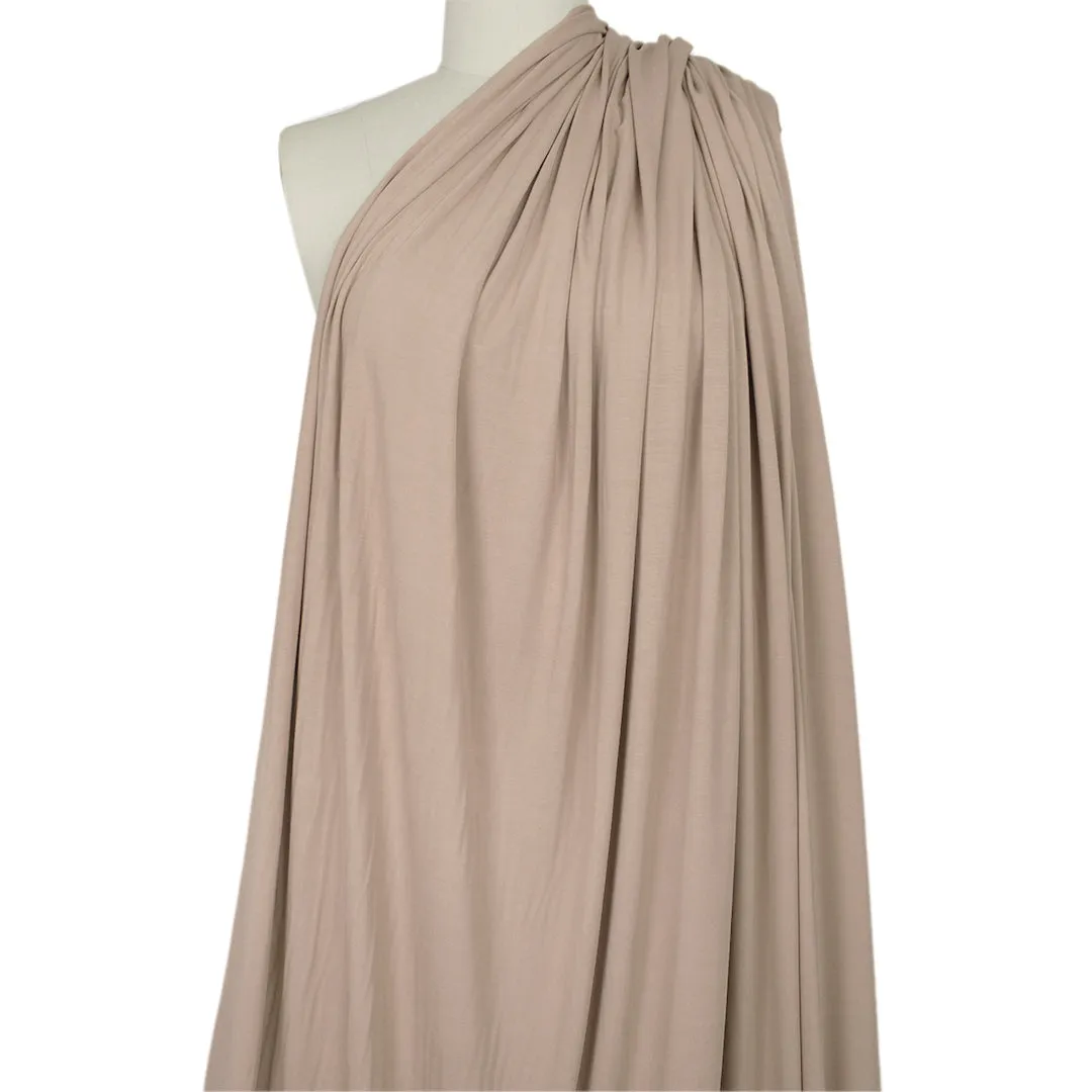 warm sand Oeko-Tex viscose/spandex 4-way jersey