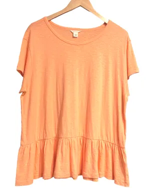 Warm Spring Peach Peplum Tee