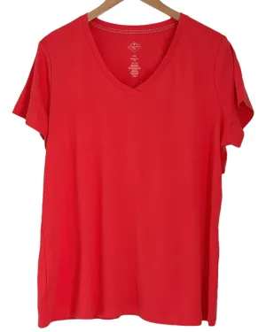 Warm Spring Rouge Short Sleeve V-Neck Tee