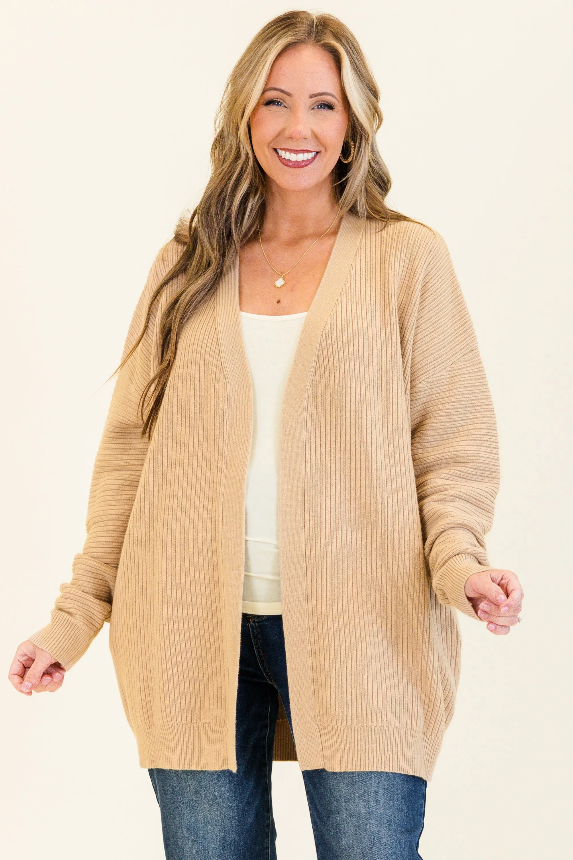 What You Imagine Cardigan, Taupe