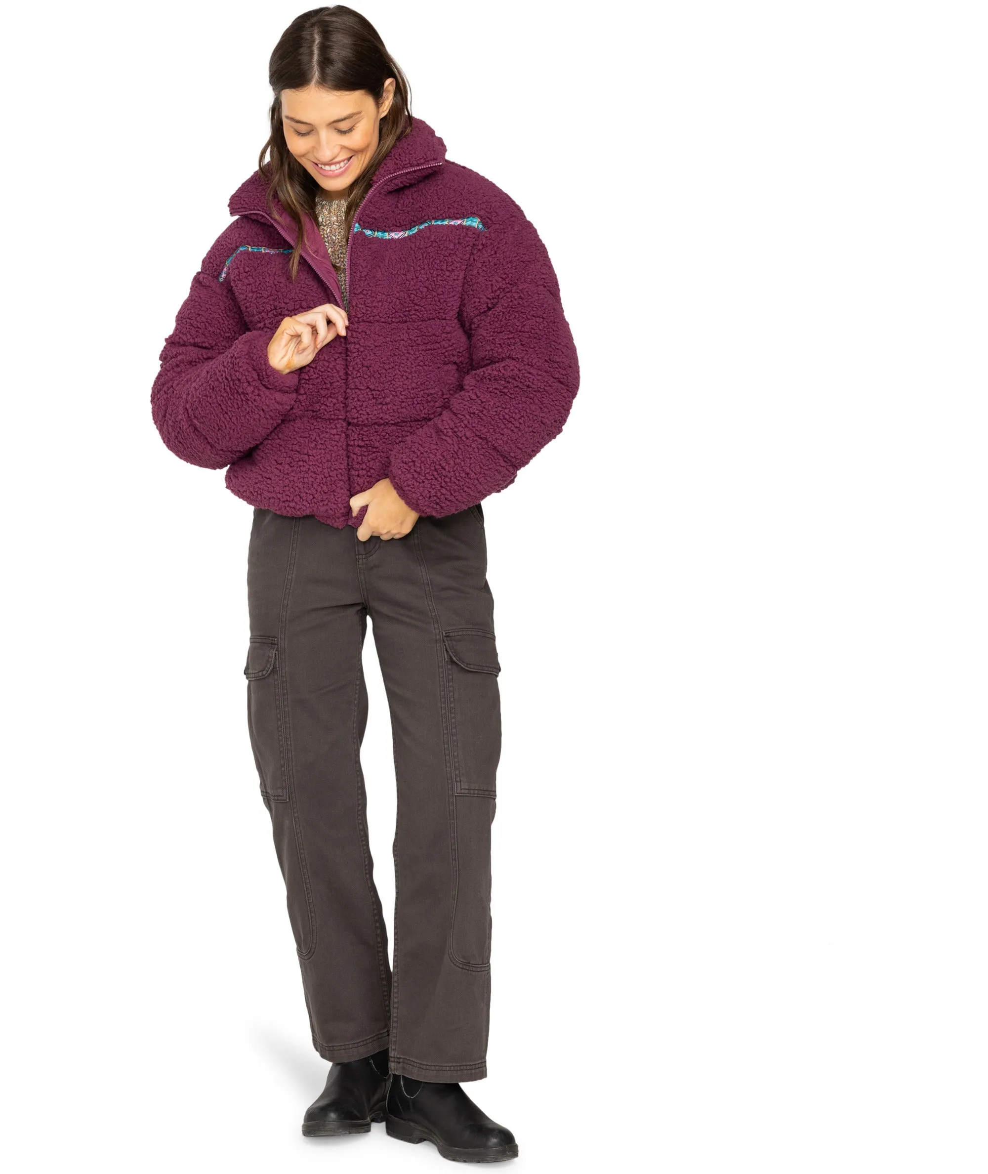 WOMEN'S SHERPA PUFFER JACKET