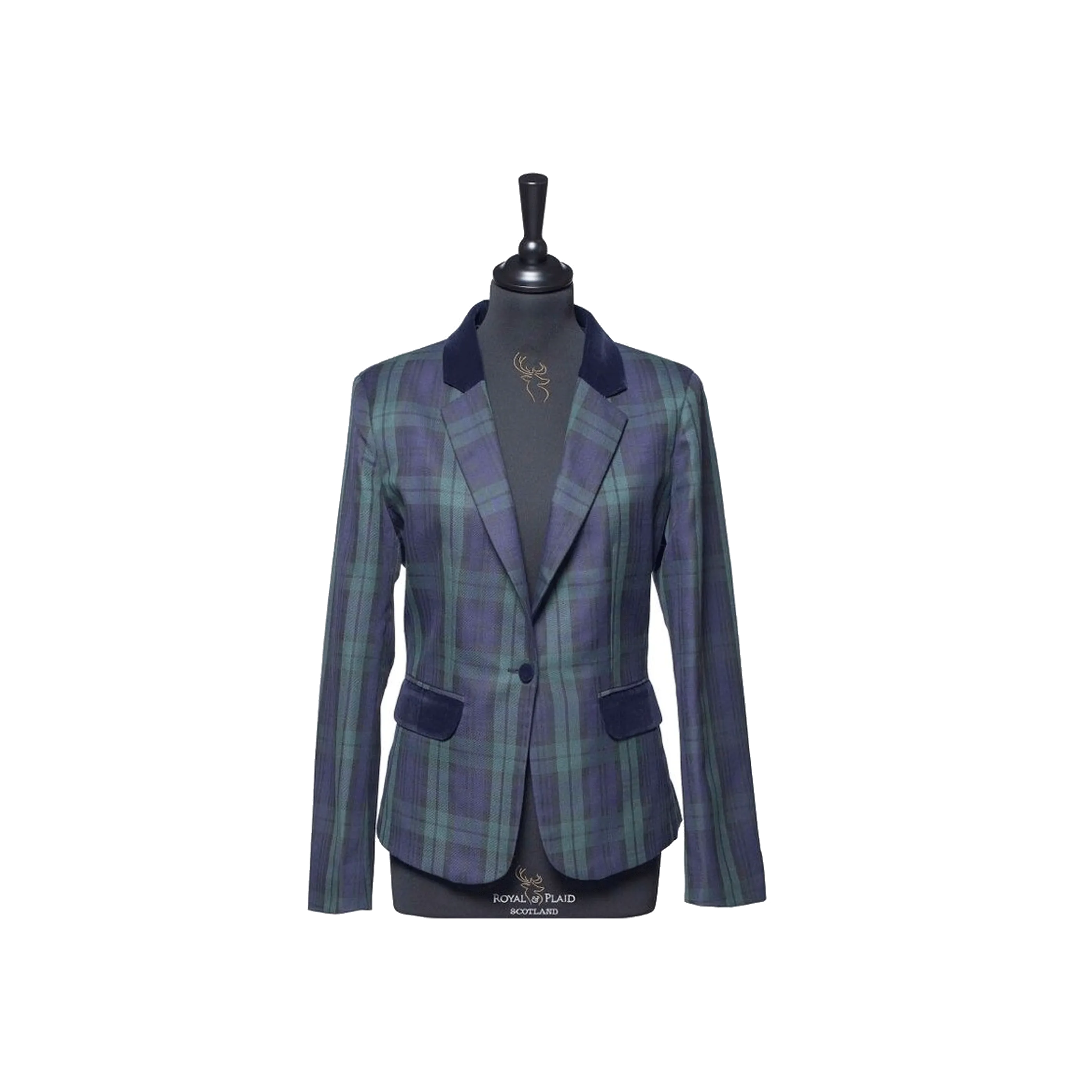 Womens Tartan Blazer - Black Watch