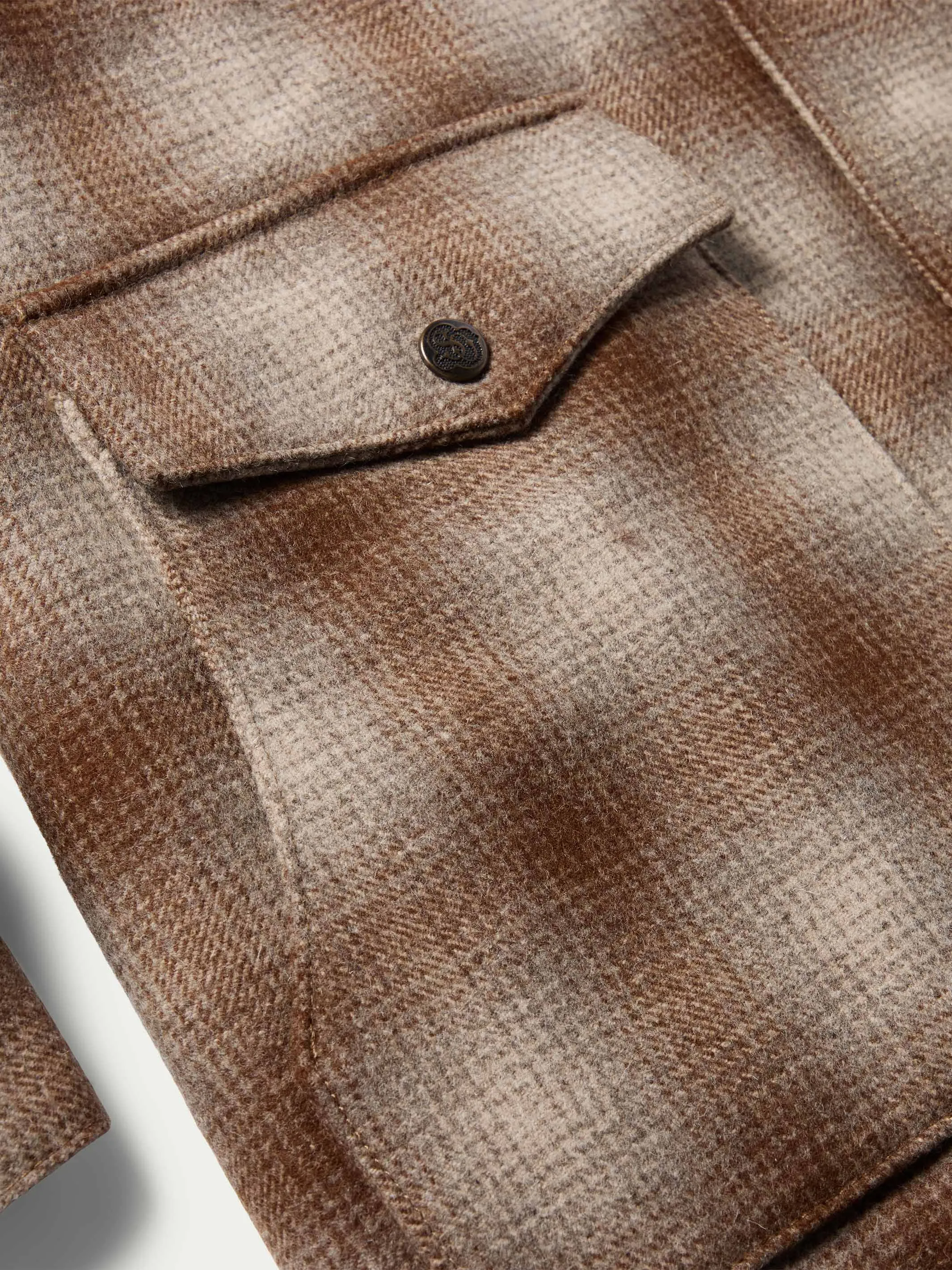 Wool Coat With Shearling Collar